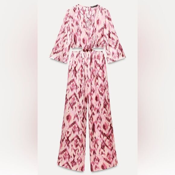 Zara cut out printed jumpsuit - Picture 5 of 10